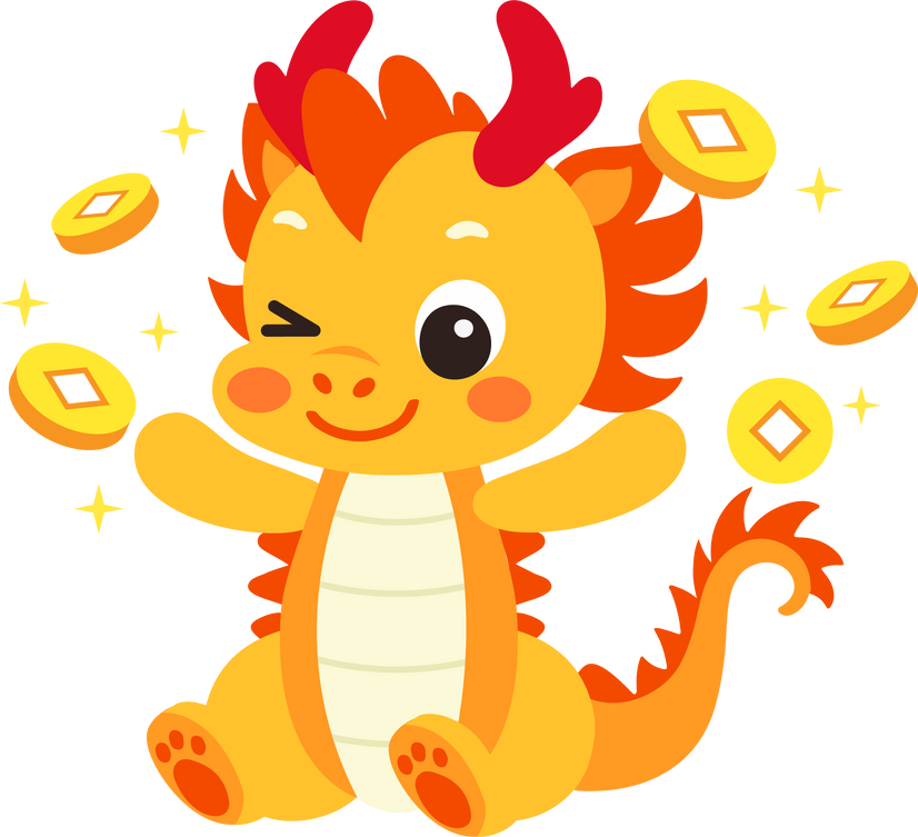 Cute Dragon  mascot for Chinese new year